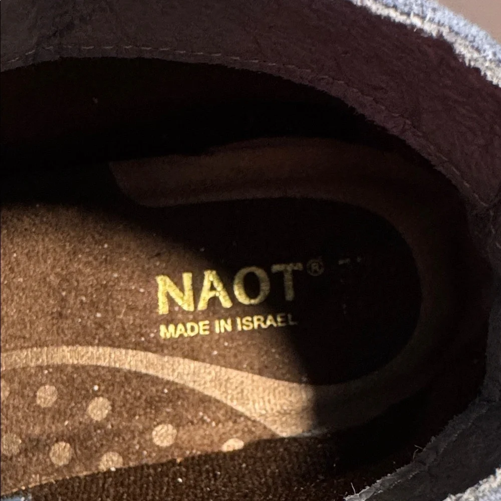 Naot Helm Navy Dark Blue Suede Zippers Ankle Boots